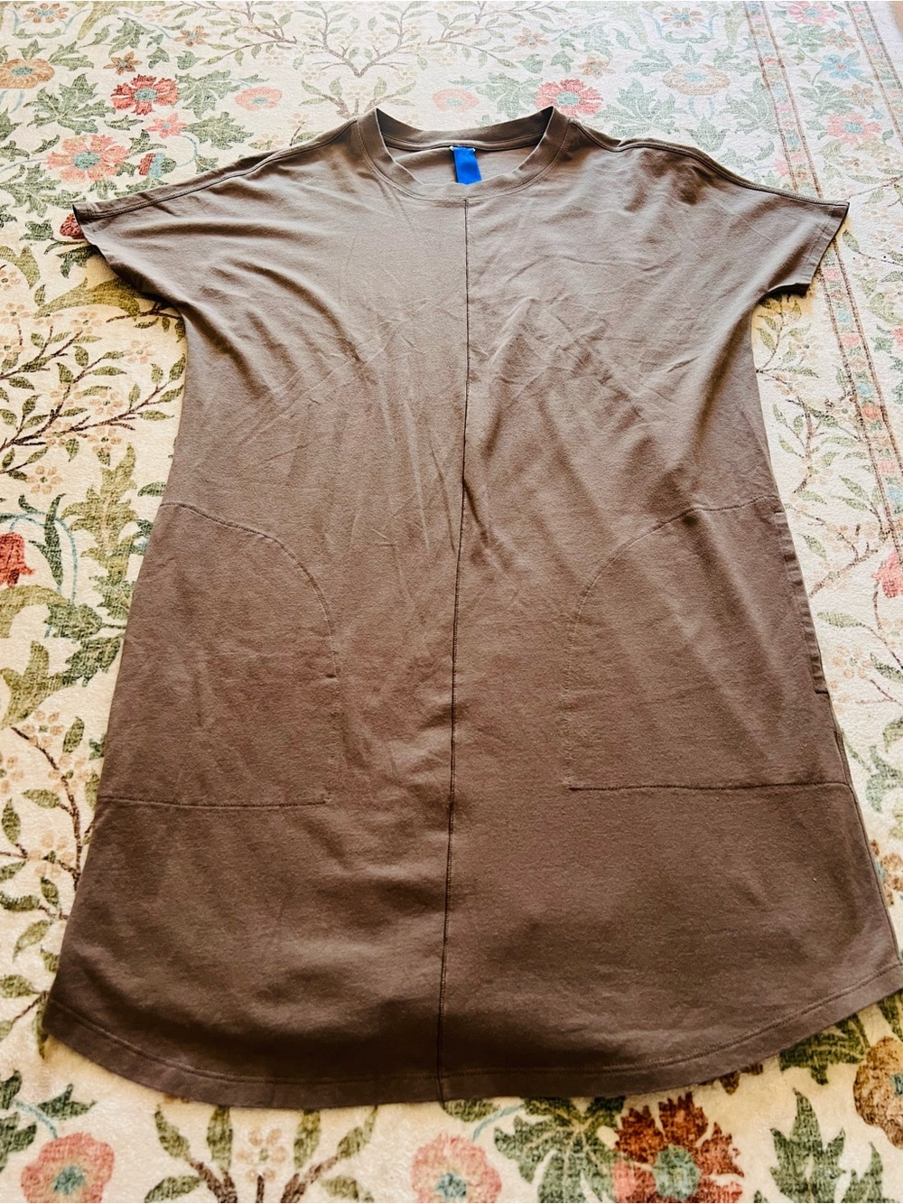 Kit And Ace Union Shift Brown Tan Dress Size 4 Pockets Cotton Cashmere Blend